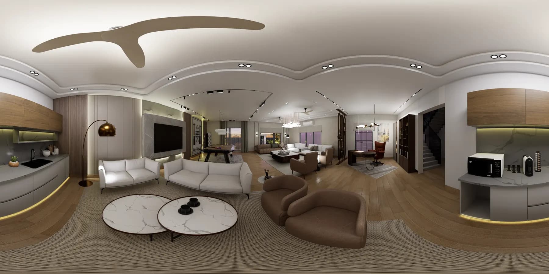 Architectural panorama view shown inside an ArchWalk Client Review